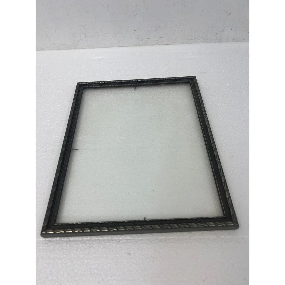 Silver Wood Picture Frame 8x10 Vintage Scalloped Edge 1940s Art Deco antique old